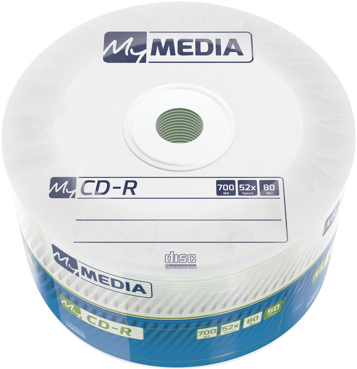 Диски CD-R MyMedia (69201) 700MB 52x Matt Silver Wrap 50шт